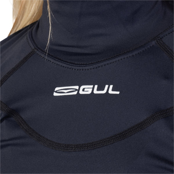 2026 Gul Womens UV Protection Long Sleeve Rash Vest RG0331-BKBK - Black